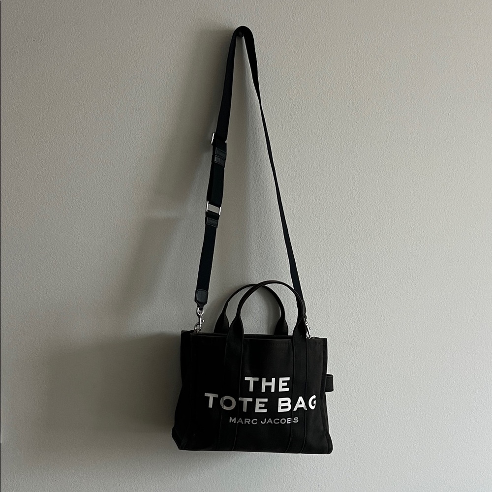 Marc Jacobs Black Tote with White Lettering